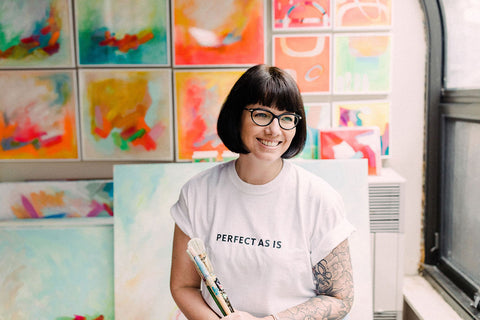 Sara Purves Art-Toronto portrait, headshot, lifestyle and personal branding photographer for creatives, painters, artists, Sara Purves painter-Alice Xue Photography